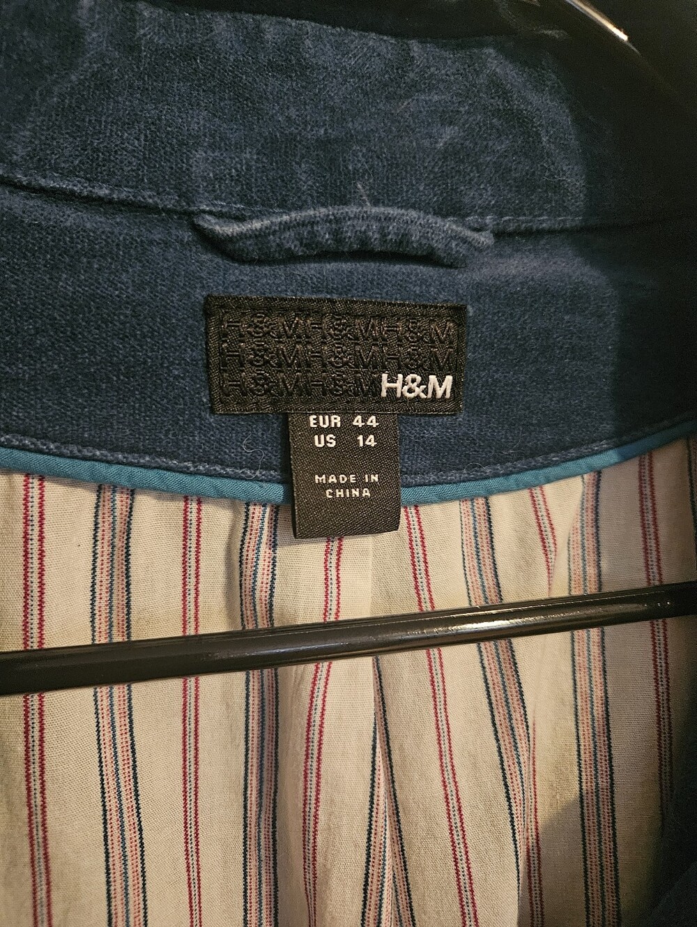 H&M Woman's coat in Dark Teal Midweight jacket size 14 - Picture 5 of 8